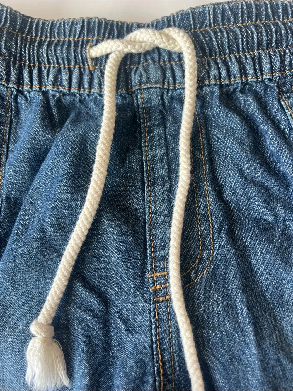 Maurices Indigo Denim Drawstring Shorts
